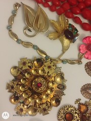 Vintage Jewelry Lot Vendome Trifari Kramer Art Warner RS Glass Crystal+