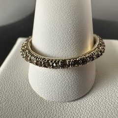 Vintage Monet Necklace & Earrings Set Double Strand Gold Tone Bead Hoop