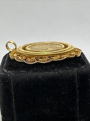 VINTAGE HANDMADE Solid 22K Yellow Gold DIKRAN THE GREAT of ARMENIA Charm Pendant