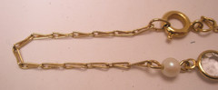 6-3/4″ Small or Child Vintage Beads & Rhinestone Bracelet h88