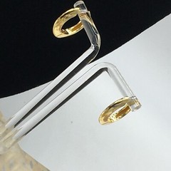 Hoop Earrings Gold Tone Huggie Pierced .75″