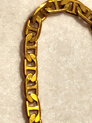 Necklace – CC SIGNED – GOLD TONE – 4 mm WIDE – 17.5 in Long
