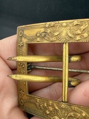 Vintage Art Nouveau Brooch Brass Sash Belt Buckle