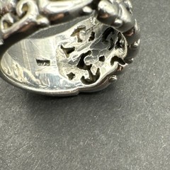Wide .5” Scroll Sterling Filigree 925 Ring Size 7.5” 12g FREE SHIPPING!