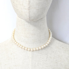 Vintage 50’s Sterling Silver Clasp SONATA Glass Faux Pearl Necklace In Box