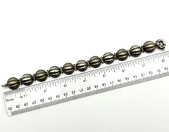 Vintage Italy 925 Sterling Silver Orb Bracelet Earrings Set Ribbed Modernist 30g