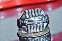 14k white gold ring 1.00ct natural diamond size 8.5 vintage handmade 8.2gr Gab6