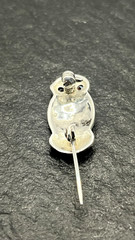 Vintage 925 Sterling Silver Garnet and Marcasite Owl Pin/Brooch