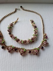 1950s Weiss Floral Necklace & Bracelet Set