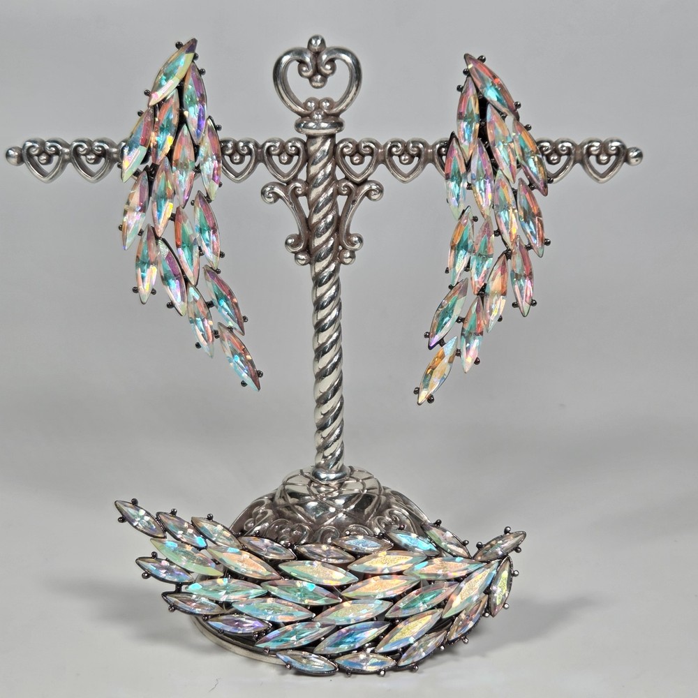 RARE- YSL Yves Saint Laurent Aurora Boralis Goossen’s Earring & Brooch Set