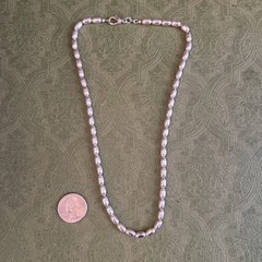 Vtg ITALY 925 Sterling Silver Modernist Barrel Shaped Necklace UNISEX 18” 22.89g