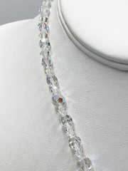 Vintage Necklace Crystal Aurora Borealis Single Strand 14 inch
