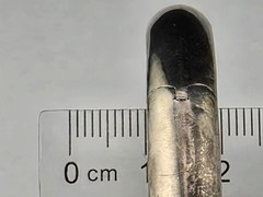 Vintage 10mm Tarnished Sterling Silver Hinged Bangle Bracelet 7″