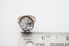 Vintage Sterling Silver 925 Rutilated Quartz Ring Size 8.75
