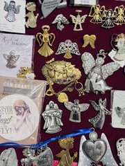 Vintage Estate Angel Religious PJewelry Lot 68 Pieces WHBM GLORIA DUCHIN AAi Baj