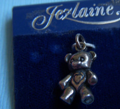 Vintage Jezlaine teddy bear sterling charm