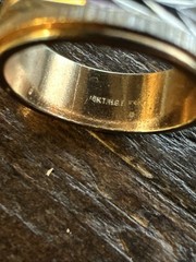 Vintage Men’s Size 7 18KT HGE Gold Electroplate Wedding Band Wheat Engraved Ring