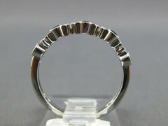 .34CT DIAMOND & AAA SAPPHIRE 14KT WHITE GOLD 3D ROUND FILIGREE ANNIVERSARY RING