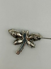 Dragonfly Pin Brooch Blue Rhinestones 1.25 Inches