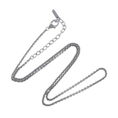 Vintage VIVENTY Sterling Silver 925 1.2mm Adjustable Round Link Chain 16.5”-18.5