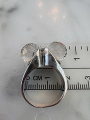 Double Crystal Ball & 925 Silver Ring – Rare One of a Kind Rainbow Multicolor