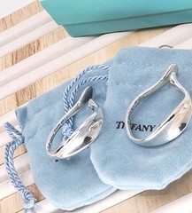 Vintage Elsa Peretti Tiffany & Co Sterling Silver Minimalist Hoop Earrings Rare