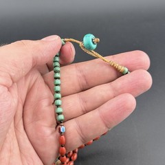 Vintage Turquoise, Coral Tibetan Nepali Beaded Handmade Necklace