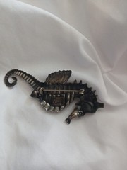 Vintage Signed Sterling Lang Silver Seahorse Brooch Pin 2 1/2″
