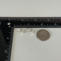 925 Sterling Silver Clear CZ Sparkly Leverback Dangle Drop Earrings