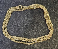 Vtg DESIGNER ACO 1/20 12K GOLD FILLED CHAIN Link NECKLACE 24in- S155