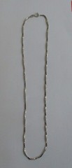 Vintage Lightweight Sterling Silver 925 Serpentine Chain Necklace 17 1/2″ Italy