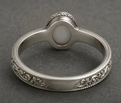 Natural White Star Sapphire Ring 925 Sterling Silver Vintage Ring