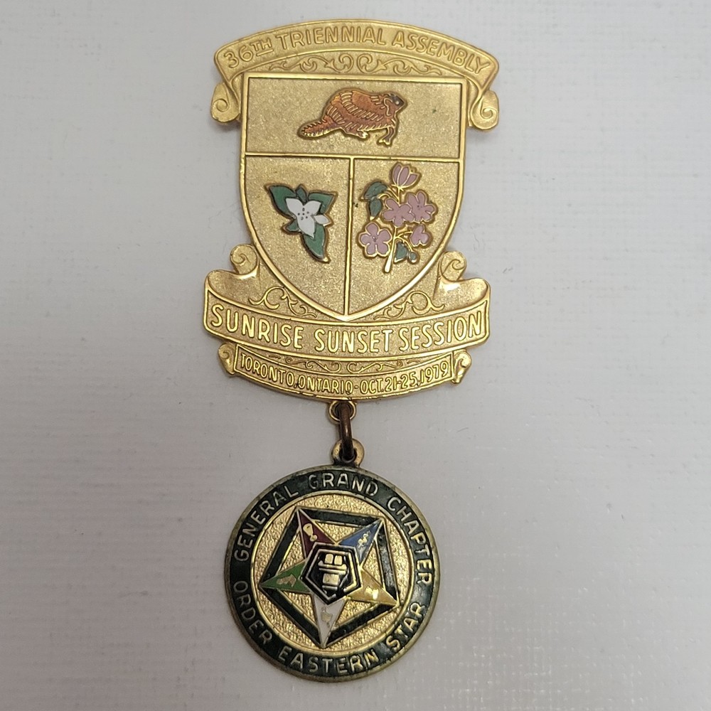 VTG Eastern Star General Grand Chapter 36th Triennial Assembly Pin Goldtone