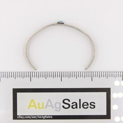 Vintage Old Pawn Navajo Sterling Silver Turquoise Cuff Bracelet Arrow Motif, 6¼”