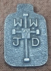 Vintage WWJD? PEWTER PENDANT no chain. WHAT WOULD JESUS DO?