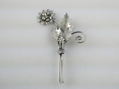 Vintage Byle Gro Sterling Silver Flowers Bouquet Brooch Pin 9.2g 3.5 Inches