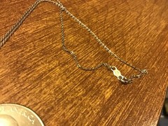 VTG 14K GOLD White 1 Dwt MAJORICA PEARL PENDANT CHAIN NECKLACE