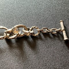 Vtg SilverT Bracelet 74 Grams 7.25”L Chunky Rhinestone Faux Pearl Rings Toggle