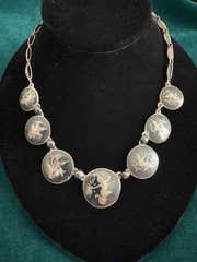 Gorgeous Vintage Siam Sterling Silver Rare 9 piece Niello Jewelry set !