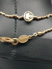 1970 NAPIER 36 in Gold Tone Metal Seed Beads Stations Necklace