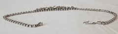 Vintage Rhinestone Statement Necklace Silver Tone Bib Bridal 15.5in