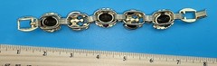 VINTAGE JULIANA (D&E) “FALL” BROWN TOPAZ RHINESTONE 5-LINK BRACELET