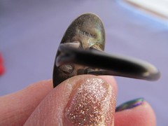 VINTAGE OLD PAWN STERLING R.M.J. ROBERT M JOHNSON OVAL SHADOW BOX TURQUOISE RING