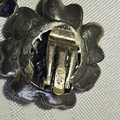Signed Judy Lee Bracelet & Errings Blue Rhinestones Aurora Borealis Vintage