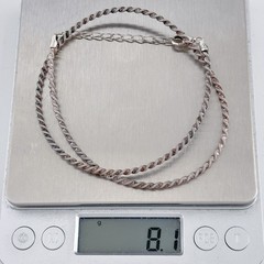 Vintage Italian Sterling Silver 925 Twisted Chain Necklace 16″-18″