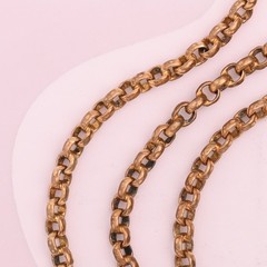 Antique Victorian Yellow Gold Filled Cable Chain 17″ 3mm Barrel Clasp Necklace