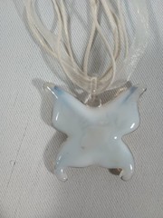 Butterfly Glass Brilliant Pendant Choker Necklace White Clear FAST Shipping