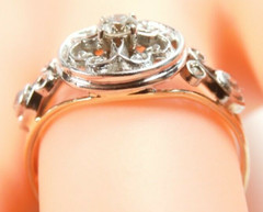 Antique 1930’s Diamond Engagement 14KY/W Ring Size 5.25 UK-K EGL USA Deco