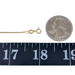 Vintage Italy Danecraft Gold-Tone Sterling Silver 925 Box Chain Necklace 18″