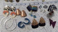 HUGE LOT OF VINTAGE TO CONTEMPORARY PIERCED EARRINGS GREAT VARIETY!